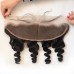 7A Full Lace Frontal Closure 13x4 Loose Curly  Virgin Brazilian Human Hair 